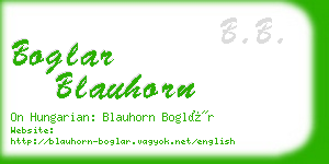 boglar blauhorn business card